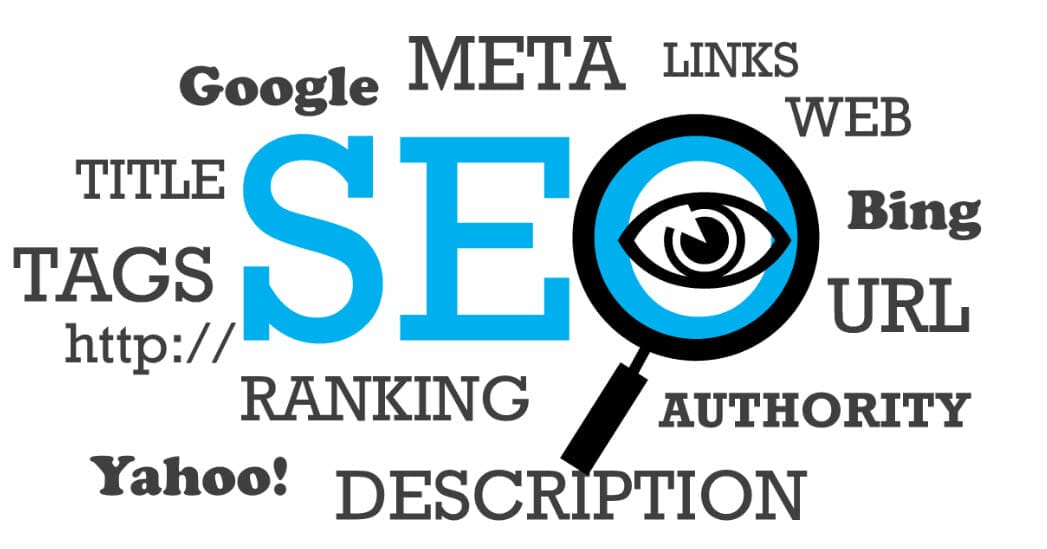 seo with magnifying glass